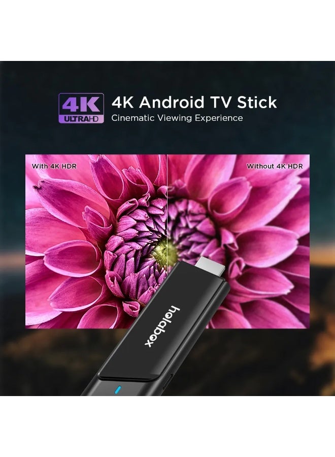 Holabox T600 Android TV Stick 4K HDR, 2GB RAM + 16GB Storage, Quad-Core Processor, Android 14, Voice Remote, Smart Streaming Media Player - Image 5